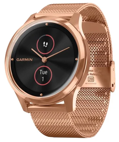 Умные часы Garmin Vivomove Luxe с миланским браслетом золотистый